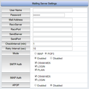 mail setting